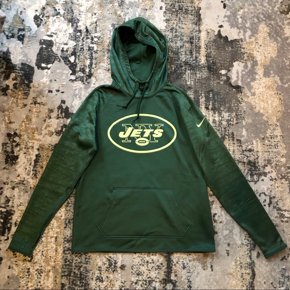 Nike Therma NY Jets Hoodie Sweatshirt Green NFL M